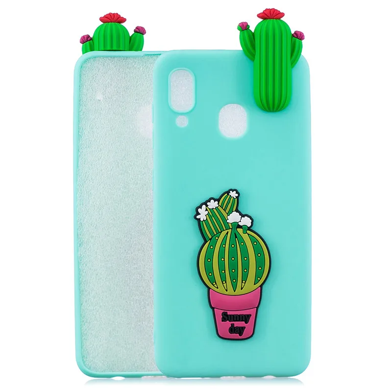 M 3D единорога панда Cat Чехол с принтом "кактус" для Coque samsung Galaxy A10S A20S A30S A50S A10 A20 A20E A30 A40 A50 A70 A51 A71 чехол Funda - Цвет: M