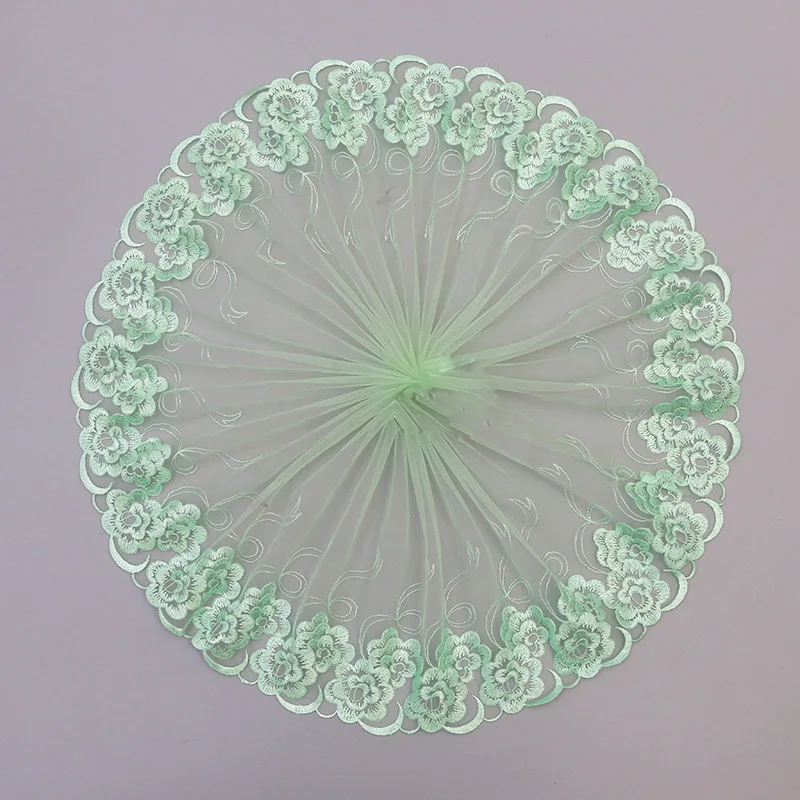 

15Yards Beautiful Fashion Green Lace Trim Underwear Ribbon Clothing Sewing DIY Floral Fabric 22cm Width