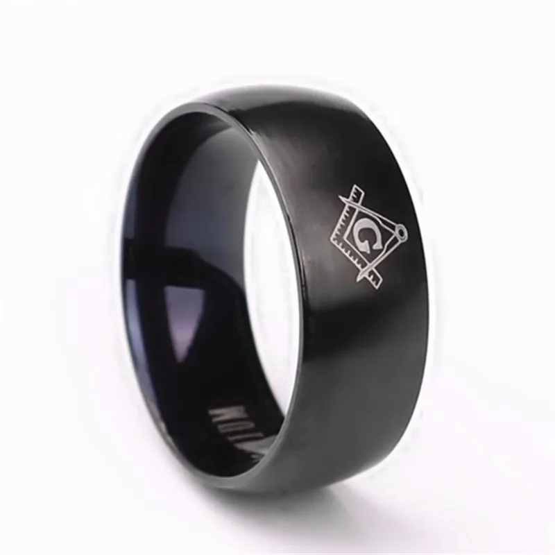 MOREDEAR 8 мм титановые масонские кольца Freemasons для мужчин и женщин