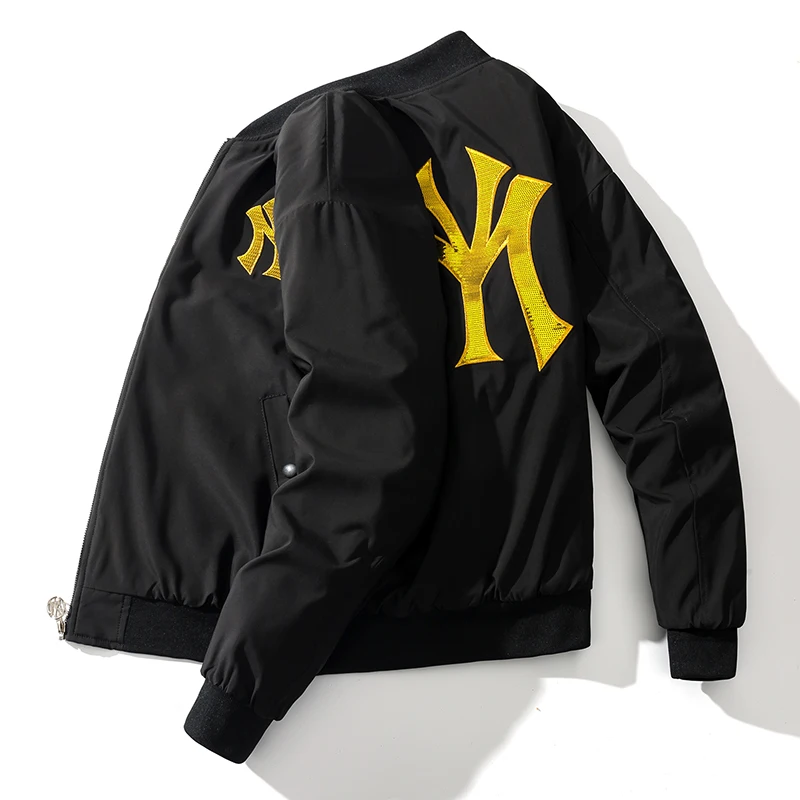 Hip Hop Jacket Men Parkas Embroidery Bomber Jacket Winter Oversize Windbreaker Streetwear Harajuku Padded Coat Outwear Hipster