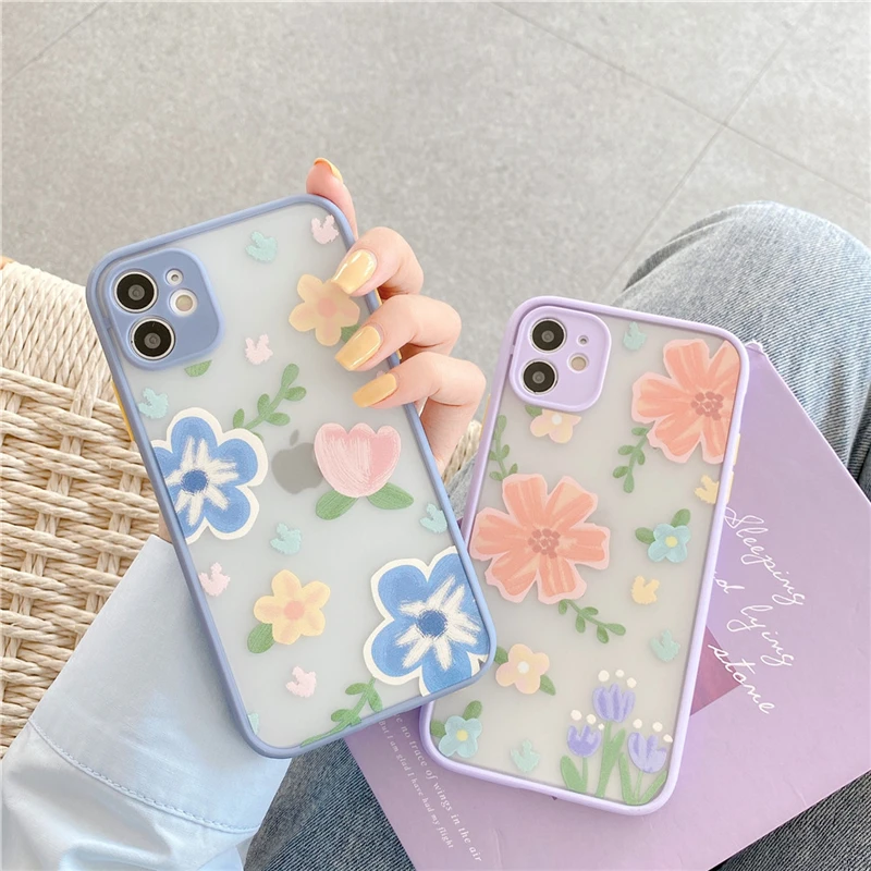 Силиконовый чехол для телефона Ottwn Flower iPhone 11 Pro Max X XR XS XsMax 7 8 Plus Модный цветочный 78
