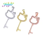 Juya DIY модные ювелирные изделия аксессуары ручной работы Кот Цветок Любовь ключ кулон для женщин Свадьба День рождения Чокер Ожерелье Изготовление