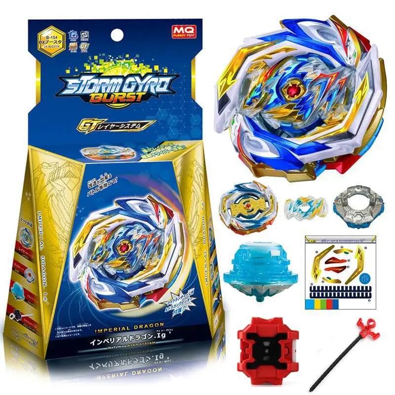 Burst Sparking-giroscopio de fusi&oacute;n de metales para ni&ntilde;os, juguete con lanzador, B-154, Spinning Top Booster, drag&oacute;n Imperial, Ig'-0