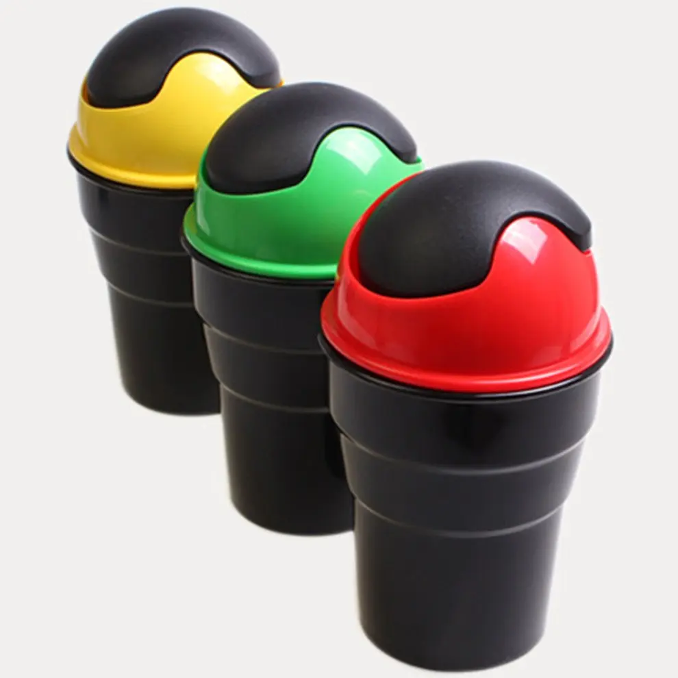 

Universal Car Trash Bin Mini Garbage Can Vehicle Rubbish Bin With Lid Automobile Storage Bucket Car Accessories