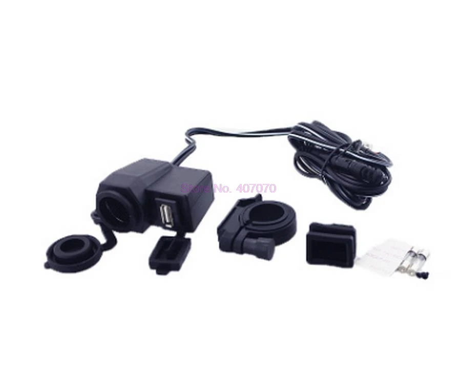 by DHL or Fedex 50pcs Motor waterproof USB charger cigarette lighter USB-one support for mobile GPS navigation charging 2.1A hot |