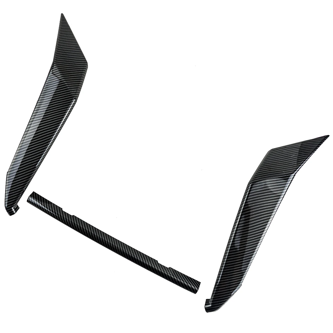 

3Pcs/Set U Shape Front Grill Frame Cover Trim Carbon Fiber Style ABS Plastic Fit for Nissan Sentra 2021 2020