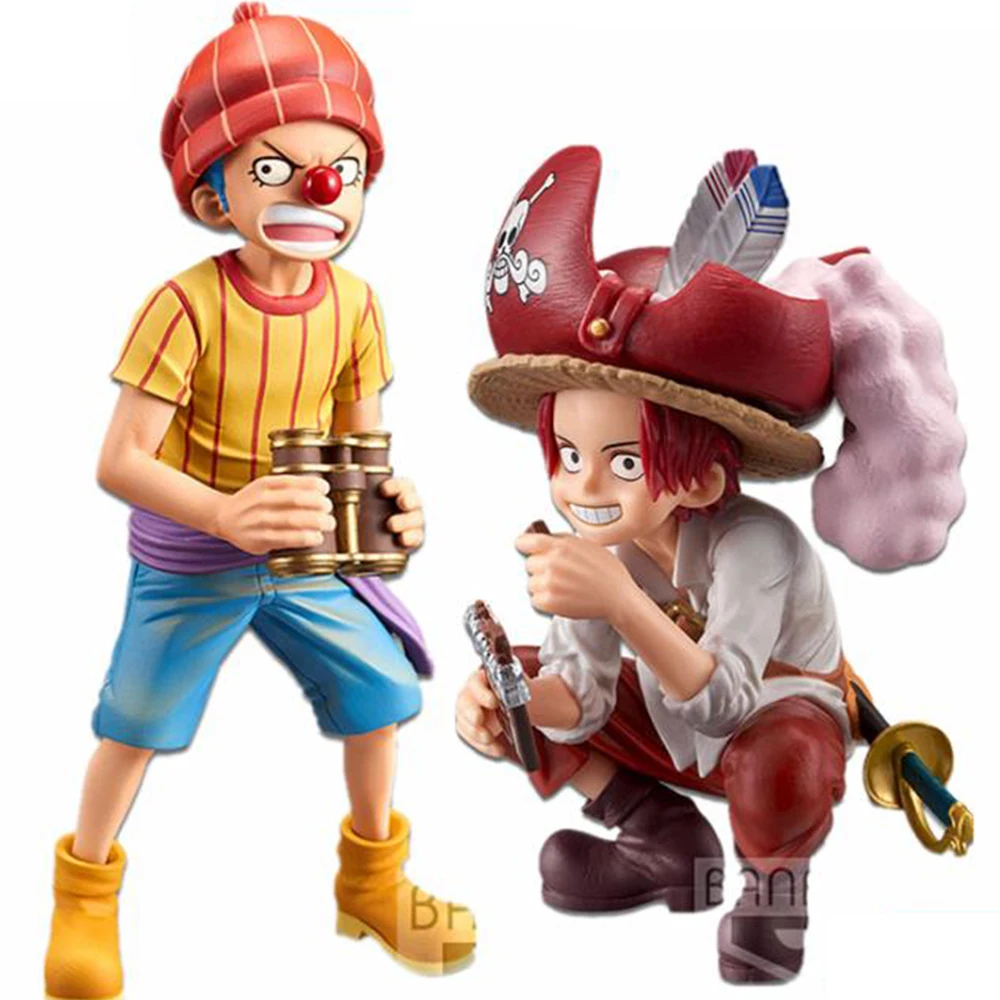 

Anime One Piece When I Was A Child Luffy Model Childhood Memories Genuine blood animation one piece Shanks model clown Buggykid