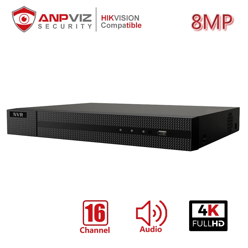 Поддержка Hikvision OEM 4K 16 CHN HK Серии POE NVR ONVIF жесткого диска до 12 ТБ поддержка USB H.265 для