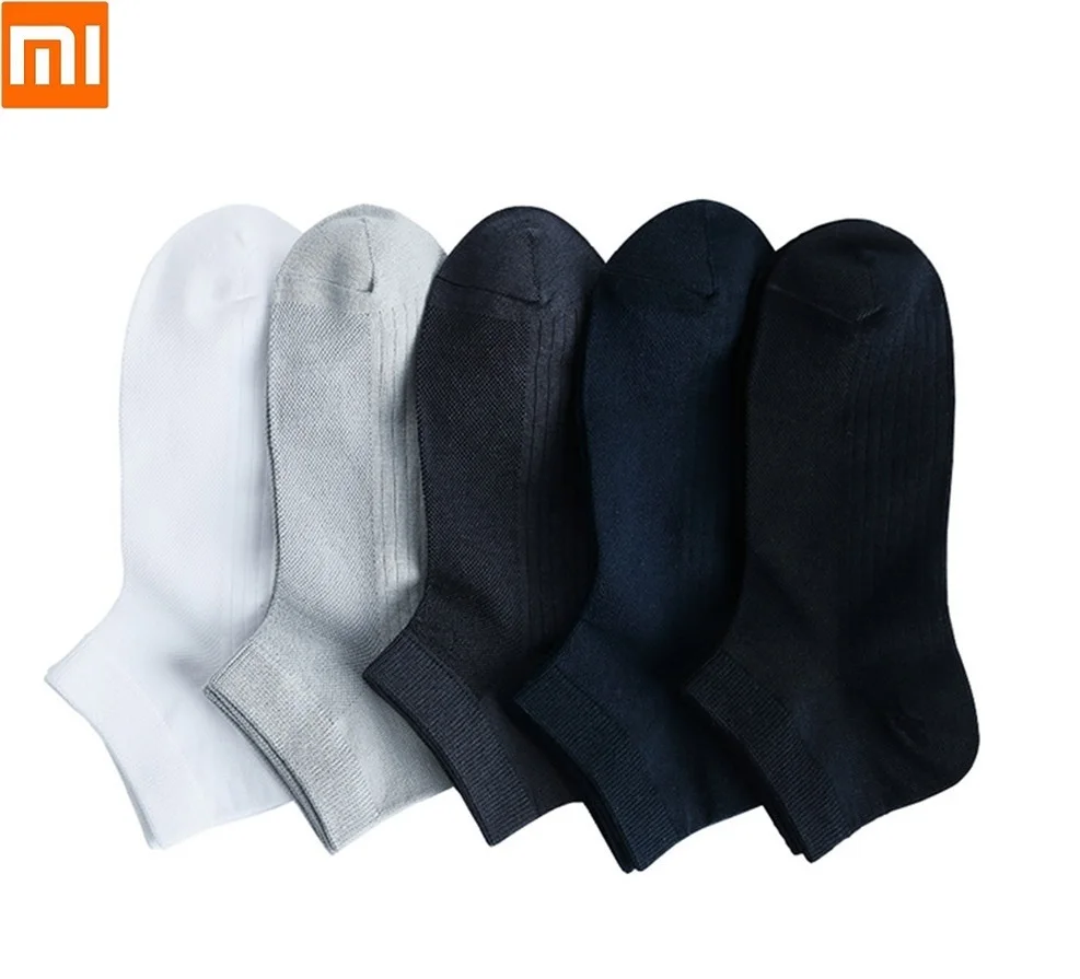 Xiaomi Новинка 365 одежда 5 пар дышащие мужские носки весна лето антибактериальные носки пропускающие воздух, мягкие и удобные короткие носки