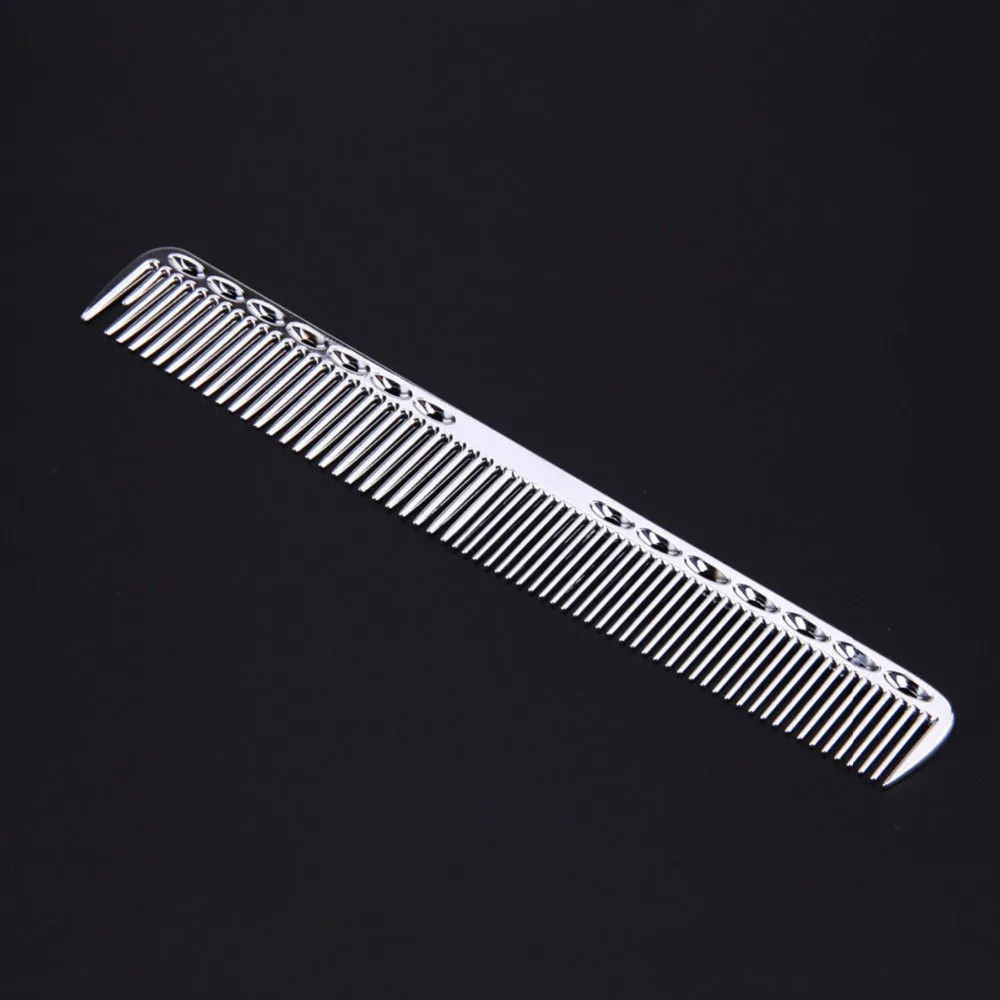 Professional Aluminum Metal Cutting Comb Hair Hairdressing Barbers Salon Heat Resistant Antistatic Combs Hairbrush | Красота и