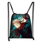 Детский рюкзак из аниме джутсу, школьный портфель со шнурком для покупок, для путешествий, вечеринок, подарок, 38*32 см