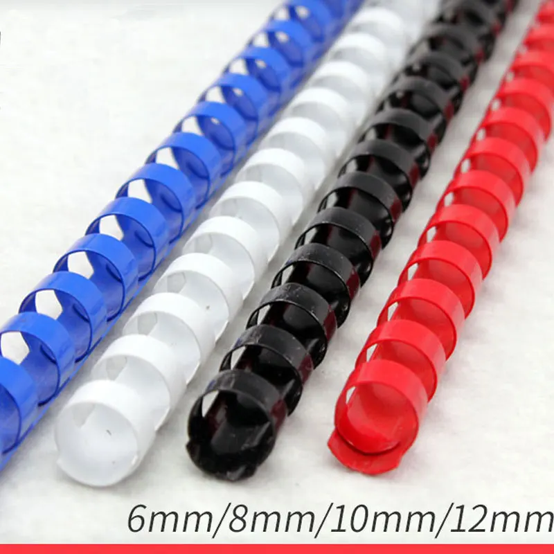 10PCS 21 Hole Binding Ring 6-12mm Loose-leaf Spiral Coil Scrapbook Album Binding Aprons PVC Binder Rings Notebook Office Supply