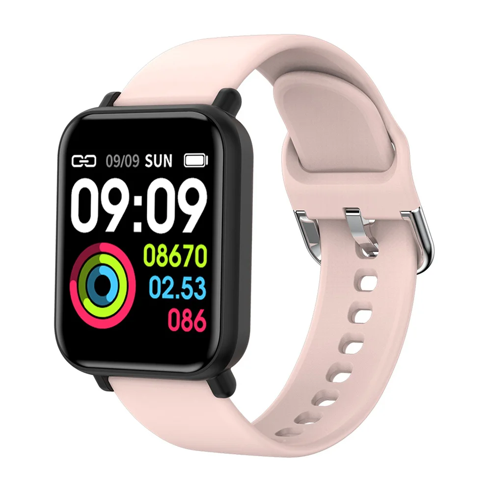 Smart watch pink COLMI Smartwatch IP68 водонепроницаемый монитор сердечного ритма и артериального давления для мужчин и женщин фитнес-трекер для Apple IPhone Xiaomi PK B57 - Цвет: Smart watch pink