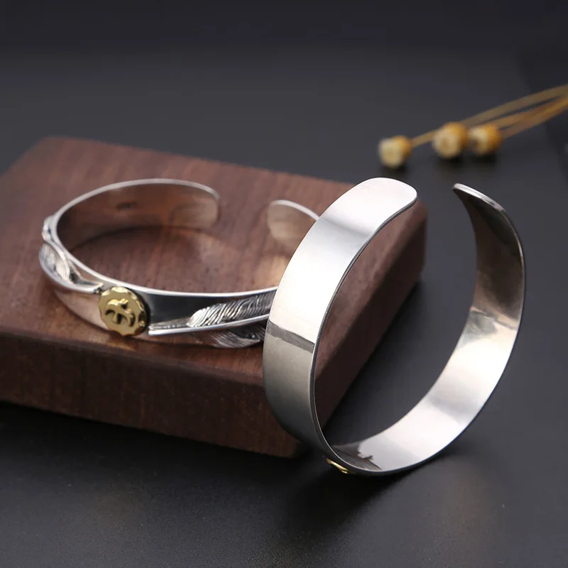 Регулируемый браслет для мужчин и женщин из серебра 100% пробы | Украшения