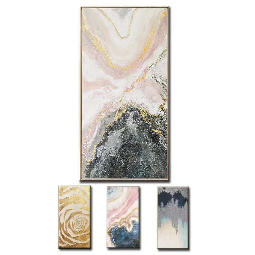 

No Framed Hand Painted Abstract Art Gold Textured Art Thick Wall Art Oil Painting On Canvass Wall Pictures Art for Women Men