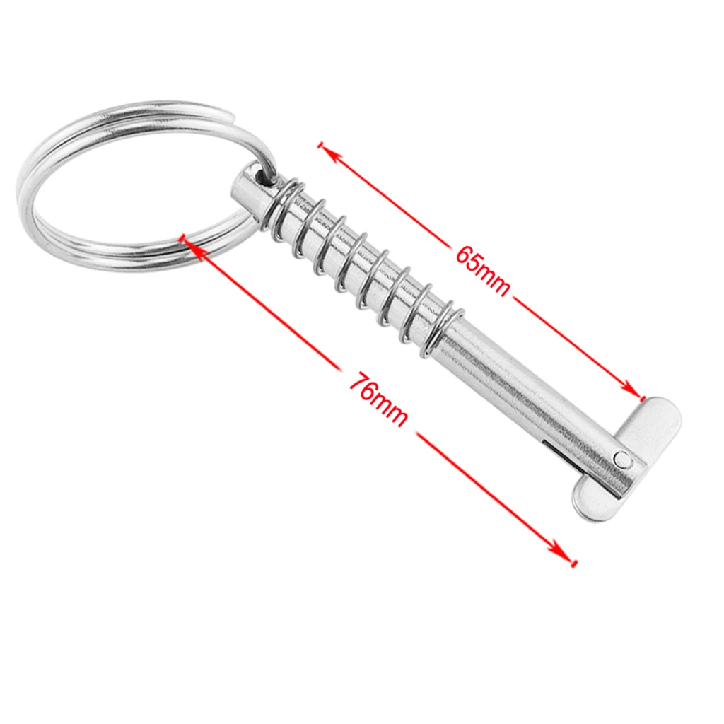 

Пружинное кольцо, аксессуары для палубы, быстросъемный штифт из нержавеющей стали 316 для байдарки, лодки, Бимини, Верхний шарнир, 6,3 мм x 76 мм