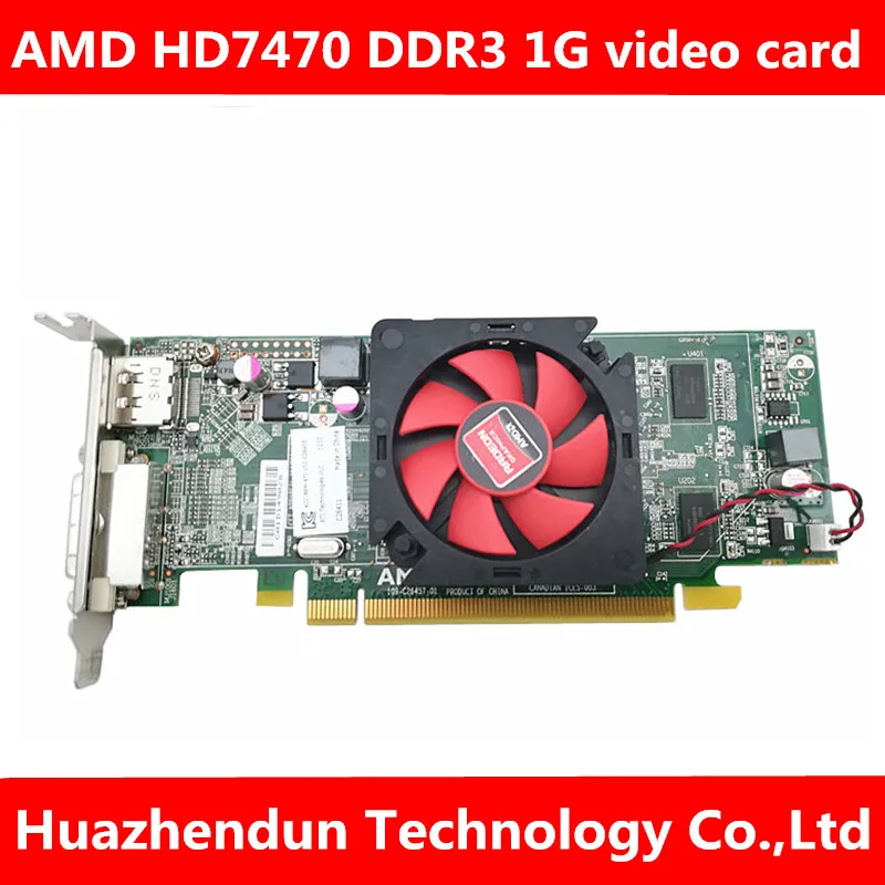Игровая видеокарта AMD HD7470 DDR3 1 ГБ графическая карта с полуободковой оправой для