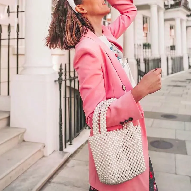 Женская уличная одежда розовый офисный блейзер с длинным рукавом Женский пиджак