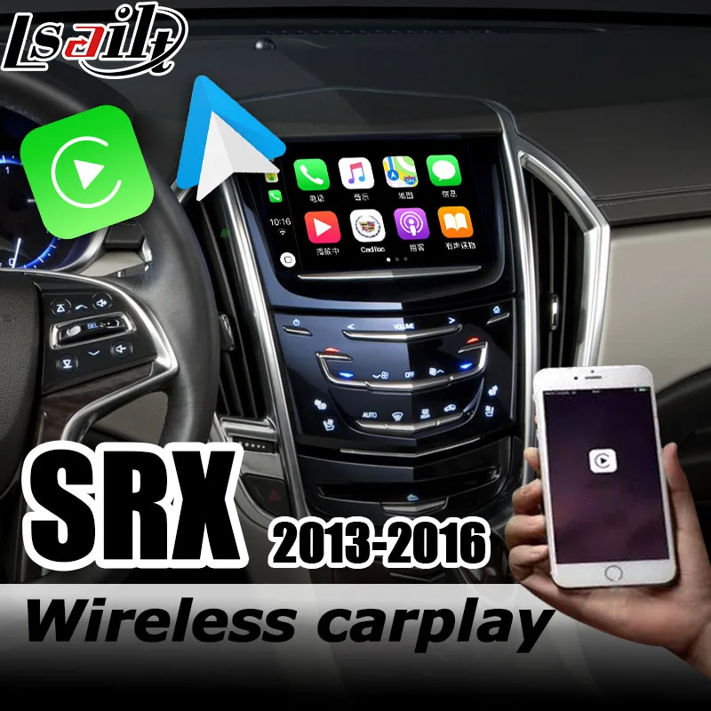 Беспроводная интерфейсная коробка carplay для Cadillac SRX 2016 автоматический интерфейс