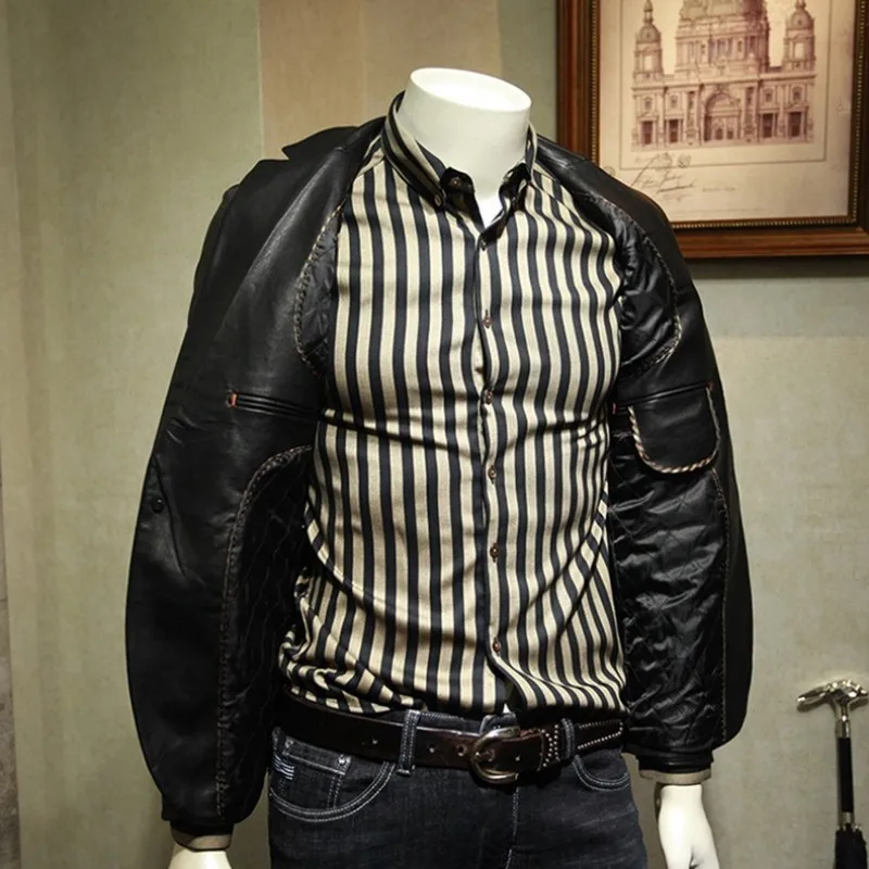 Умный Повседневный весенний мужской блейзер из искусственной кожи на одной