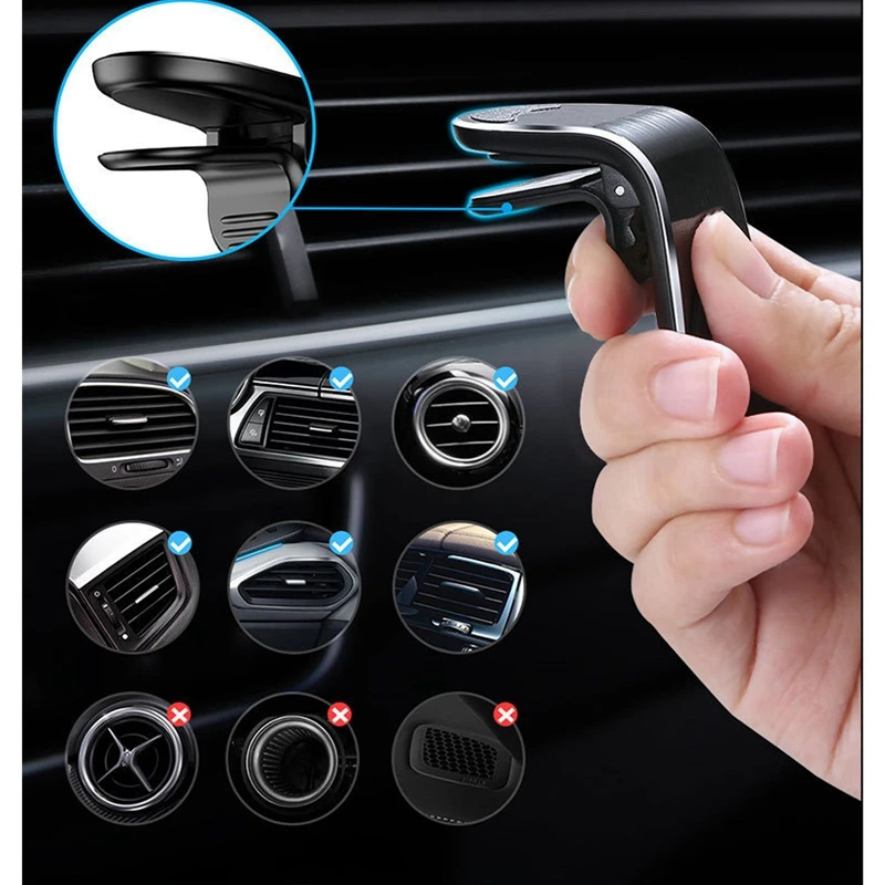 

Magnetic Car Phone Holder 360 Metal Air Vent Mount Stand GPS Support for iPhone 12 11 Pro X Max 6 7 8 Plus Xiaomi HuaWei