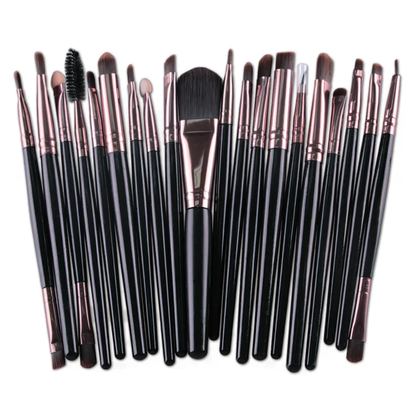 

20pcs Professional Makeup Brush Set Eyeshadow Blending Foundation Powder Eyebrow Blush Double Head Brush Beauty Make Up Kit Tool