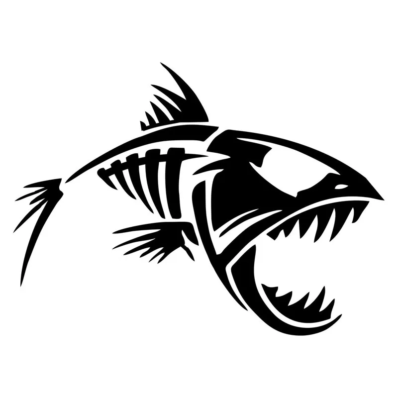 

Skeleton Fish Funny Car Styling Window Glass Decorative Accessories Car Stickers Decals Sunscreen Car Accessories Kk15*9cm