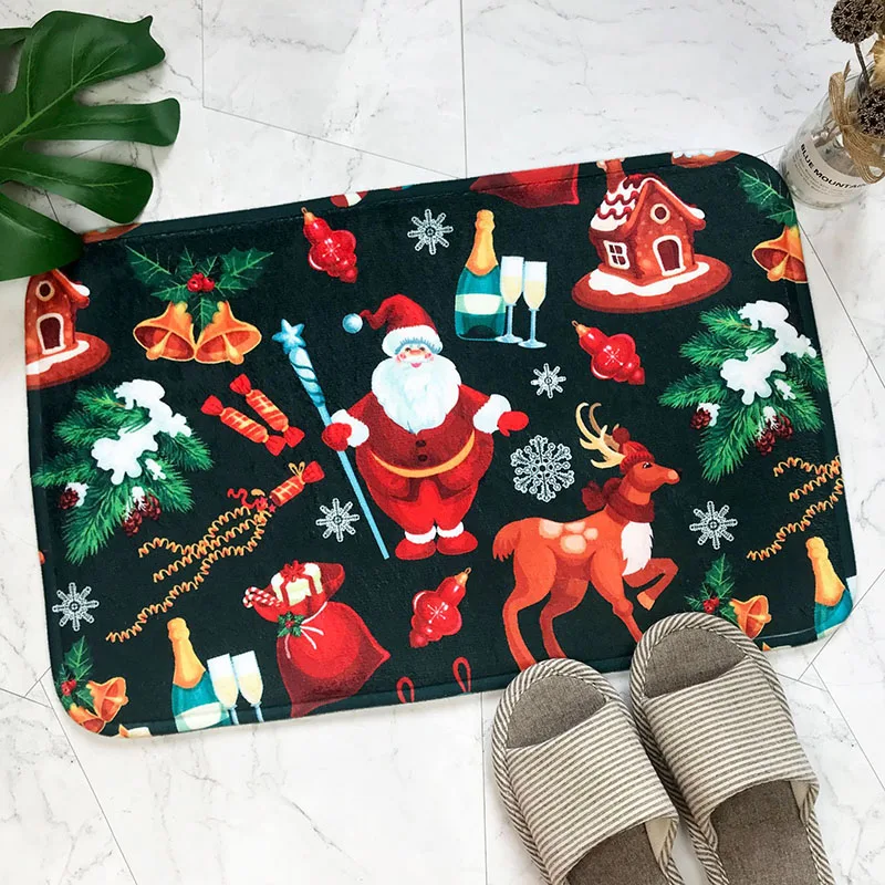 Merry Christmas Doormat Santa Claus Outdoor Carpet For Home Decoration Snowman Living Room Navidad 2021 | Дом и сад