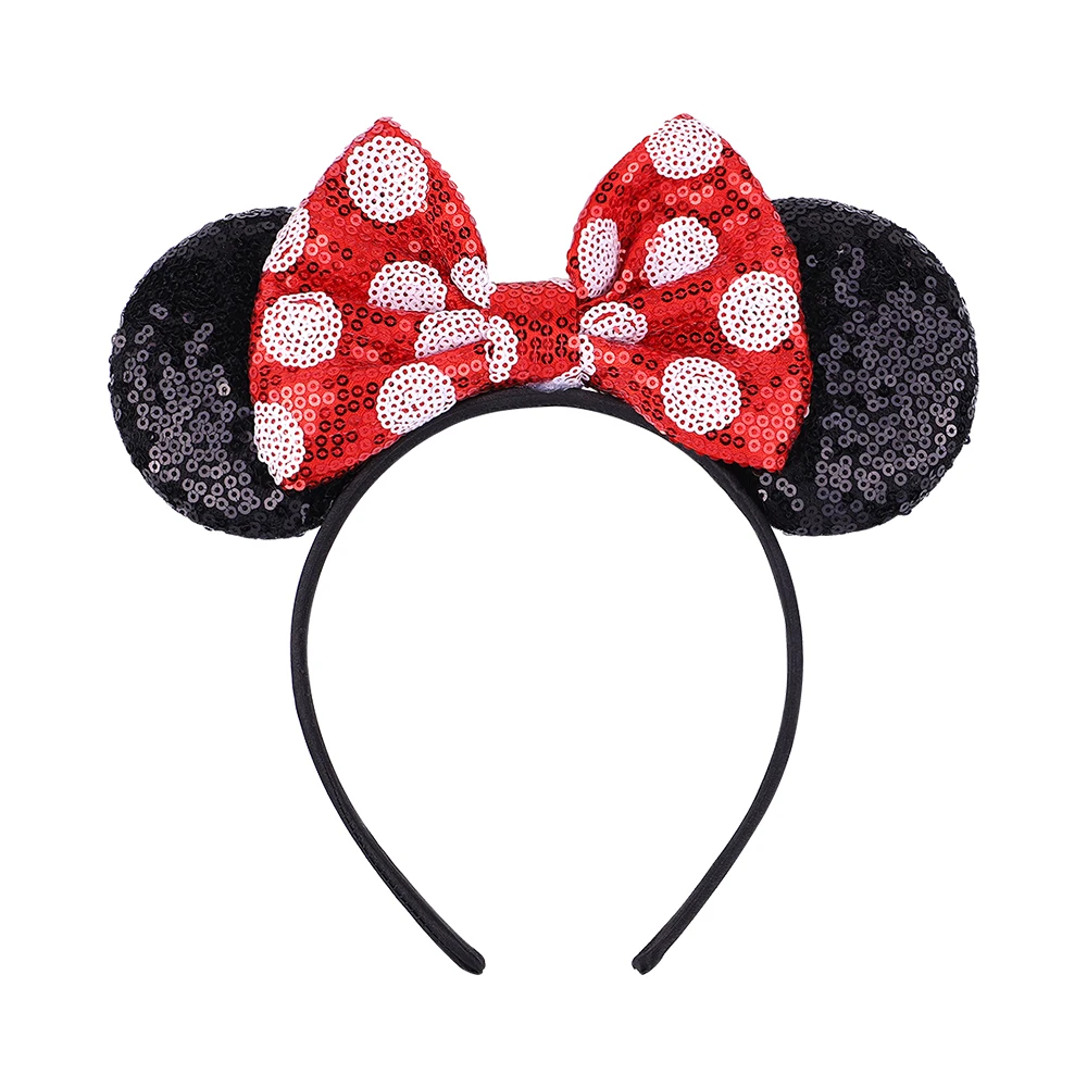 

2021 Popular Mouse Ears Headband Sequins Hair Bows Character For Women Festival Hairband Girls Headwear Hair Accessories Party