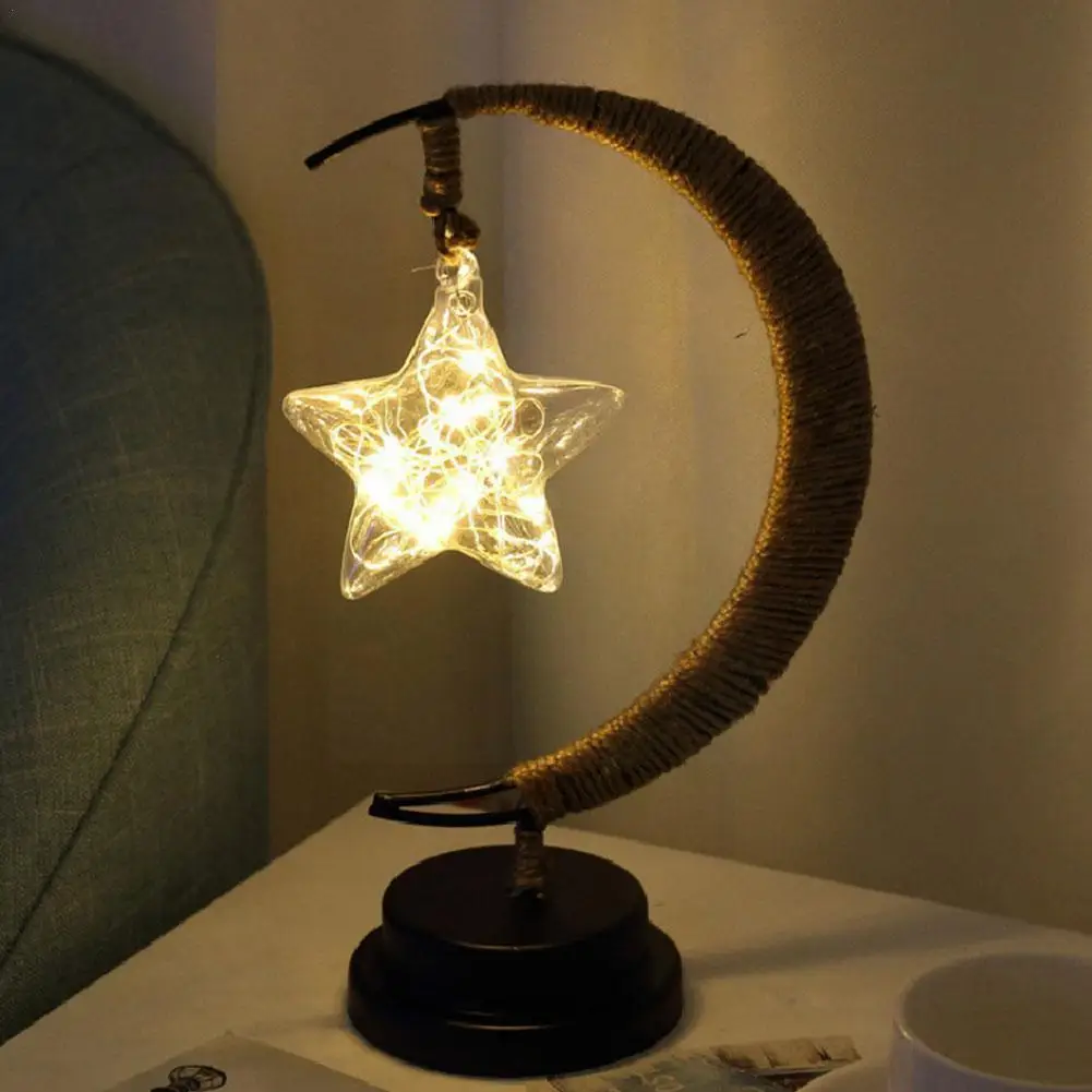 

Pentagram Led Decorative Lights Stars and Moon Lights Moon Garland Stars And U3A5