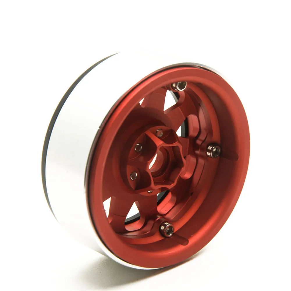 

YEAHRUN 2.2 inch Alloy Beadlock Wheel Rims for 1/10 RC Rock Crawler Axial Wraith TRX4