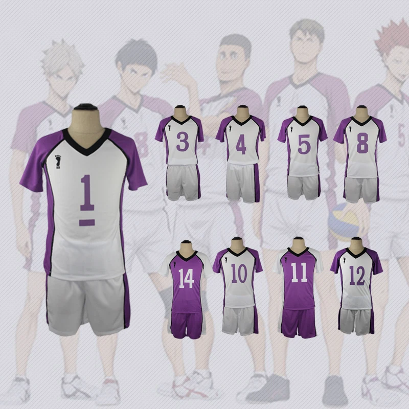 Haikyuu! Школьная форма для игры в волейбол Shiratorizawa Wakatoshi косплея спортивная одежда и