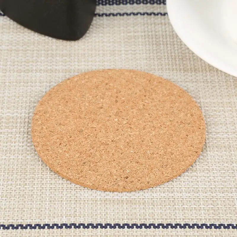 

Natural Cork Coaster Heat Resistant Cup Mug Mat Coffee Tea Hot Drink Placemat For Dining Table Tableware Kitchen Accessories