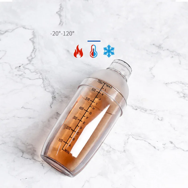 Пластиковый шейкер для коктейлей удобный ПК без ржавчины молочного чая и с