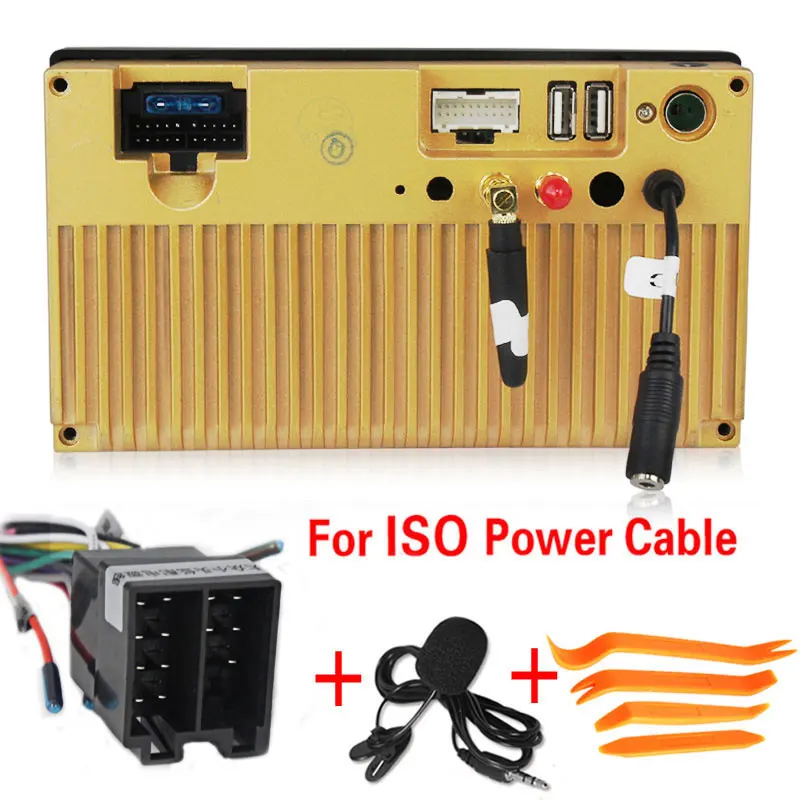 for ISO cable MEKEDE Автомобильный мультимедийный плеер android 8,1 автомобильный DVD gps плеер 2 din радио универсальный gps навигатор для Nissan Toyota универсальный - Color: for ISO cable