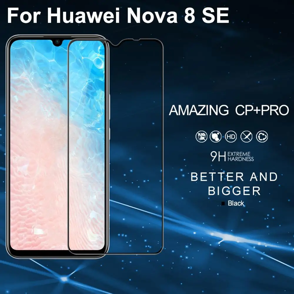 

Huawei Nova 8 SE Screen Protector NILLKIN Anti-Glare Full Coverage Tempered Glass Clear Film Huawei Nova 8SE