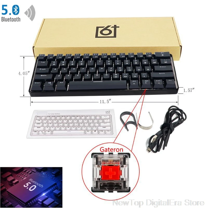 GK61 61 Ключ USB проводной светодиодный с подсветкой Axis игровая механическая