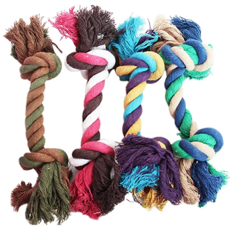 

New Pet Supplies Puppy Dog Cotton Linen Braided Bone Rope Clean Molar Chew Knot Play Toy Large Small Dog Toys Pet Product