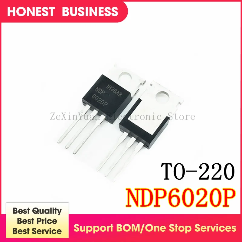 

10PCS/lot NDP6020P NDP6020 MOSFET P-CH 20V 24A TO-220 In Stock