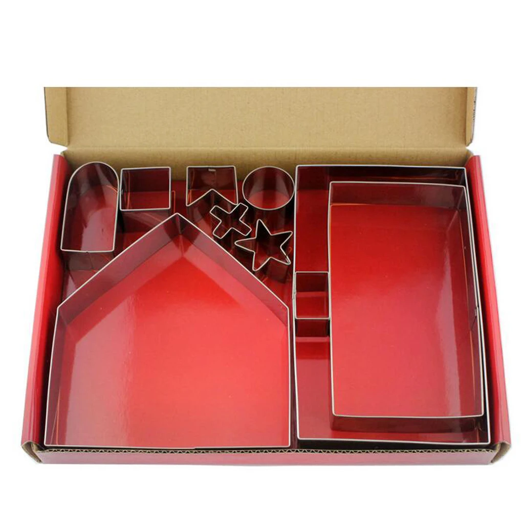 

10 шт., форма для печенья в виде пряничного домика