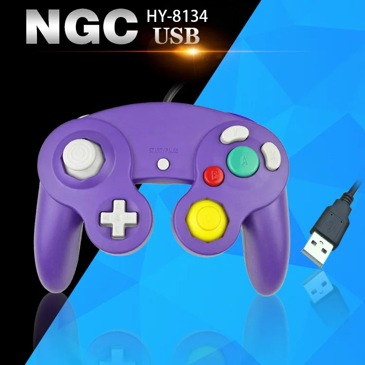 Новый для Gamecube контроллер USB проводной ручной джойстик NAND NGC GC MAC компьютера ПК