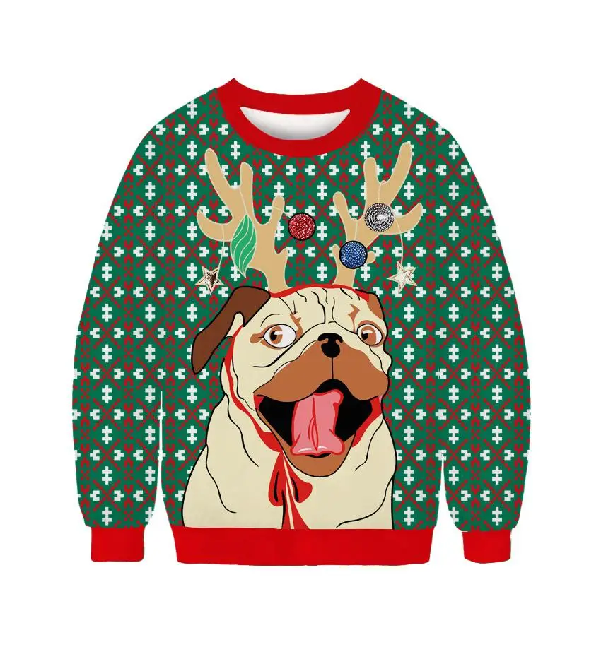 

New Funny Ugly Christmas Sweater Men Women 3D Novelty Holiday Xmas Pullover Sweatshirt Plus Size Sweaters Jumpers Tops S-3XL