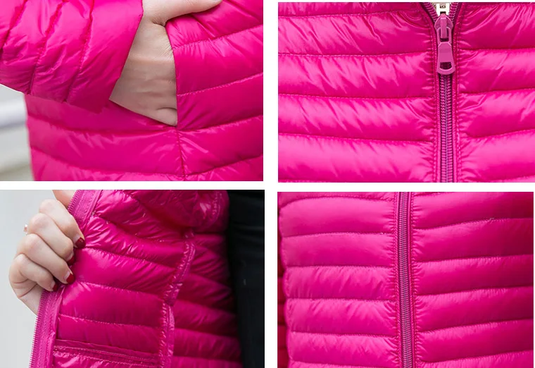 

Woman Coat 91% White Duck Down Long Jacket Female Overcoat Ultra Light Slim Solid Jackets Winter Coat Portable Fashion Parkas