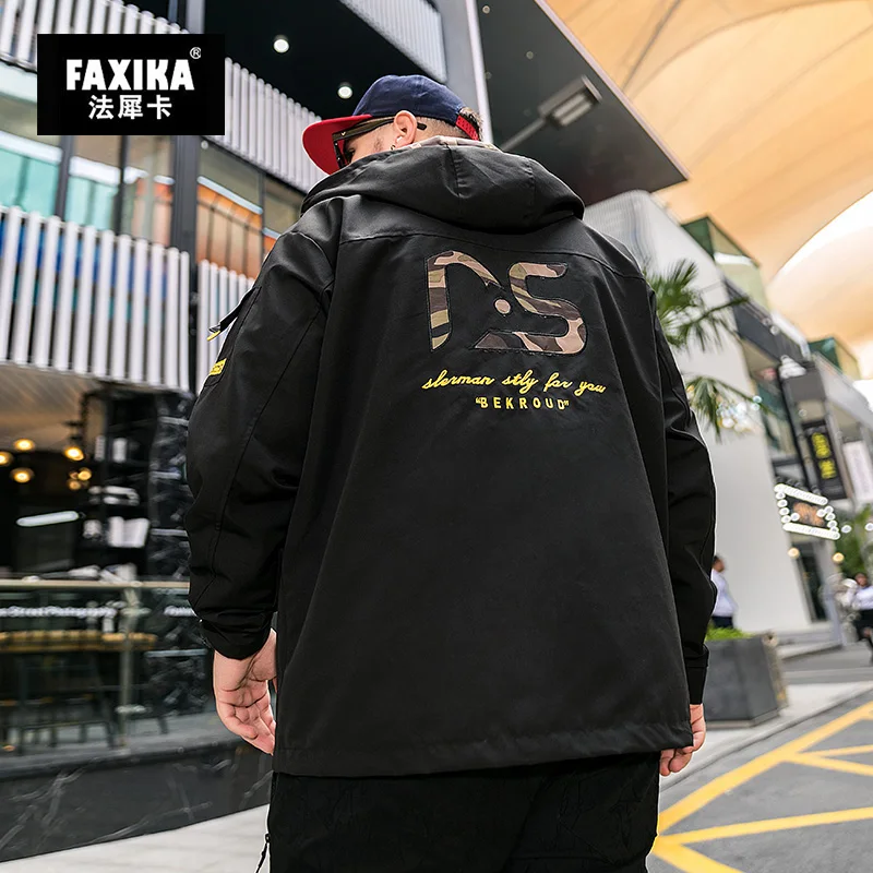 FAXIKA большой размер жира модная повседневная куртка пальто Свободное осеннее