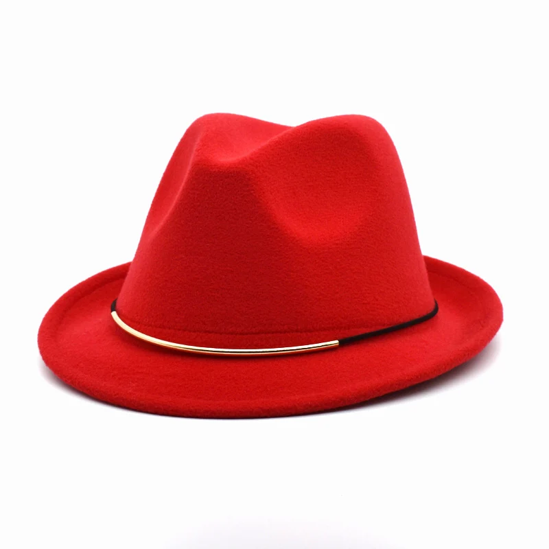 Women's Black Felt Hat Women's Fedora Hat British Retro Top Hat Women's Flat-brimmed Hat Men's Street Gambler Hat F24