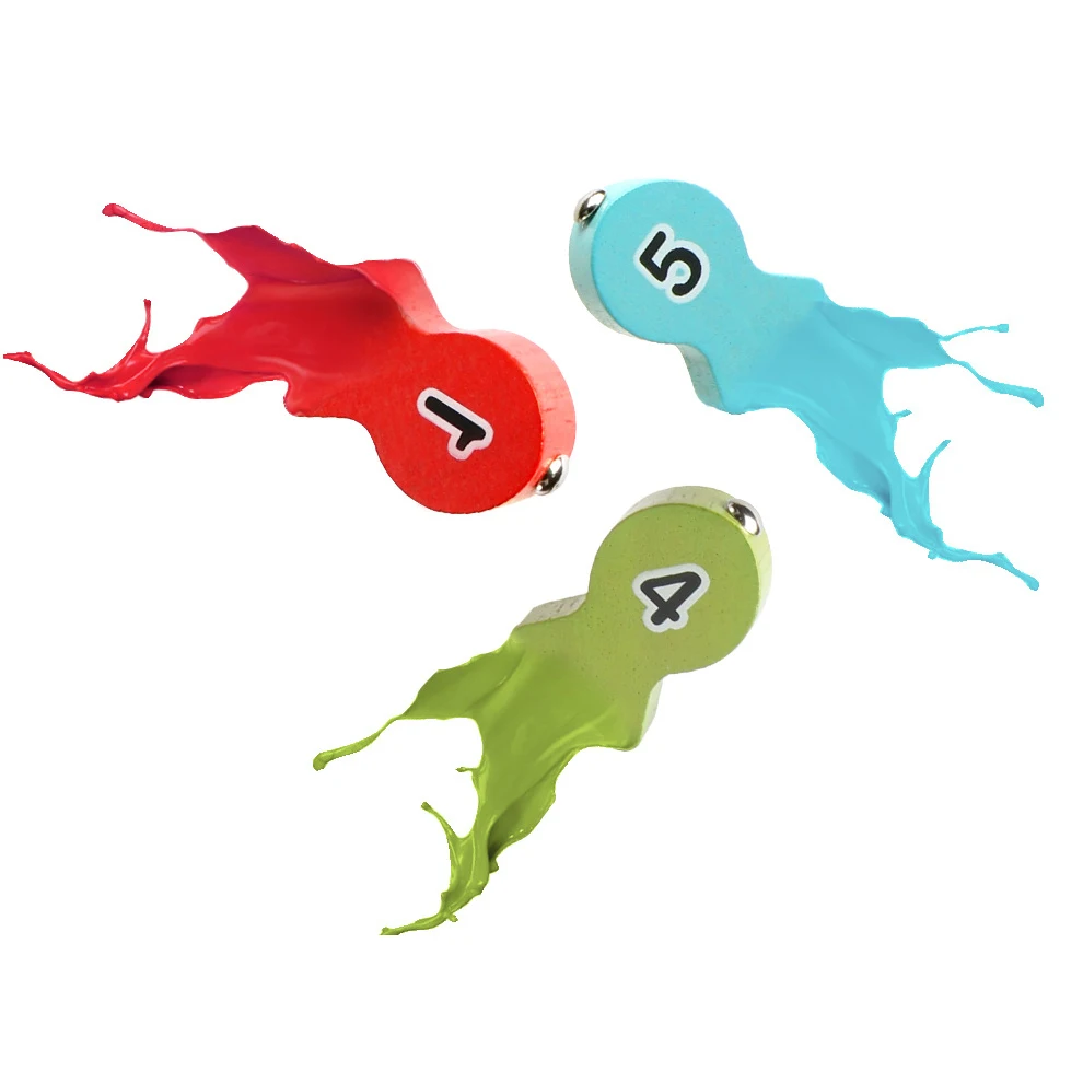 Монтессори Развивающие деревянные игрушки цветная круглая рыба набор игрушек