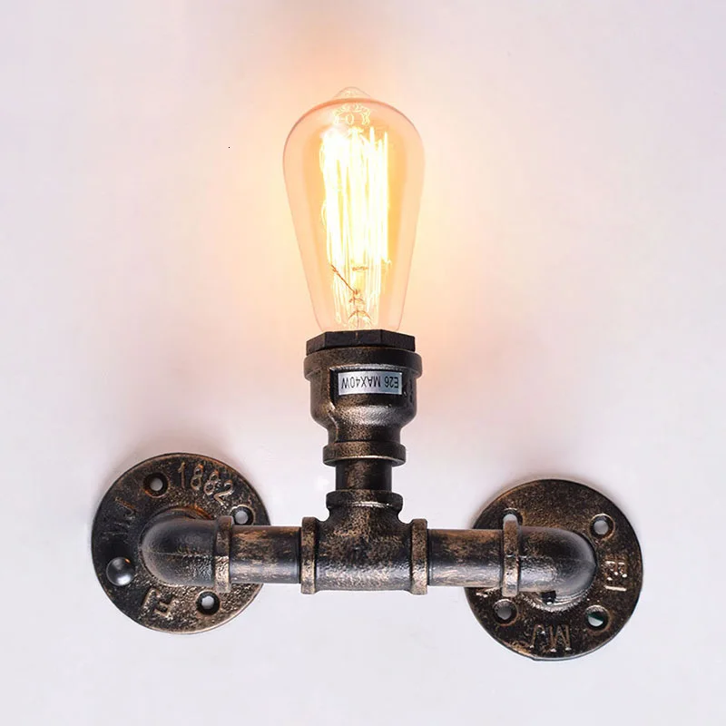Настенный светильник в стиле ретро старинная железная лампа с водопроводной