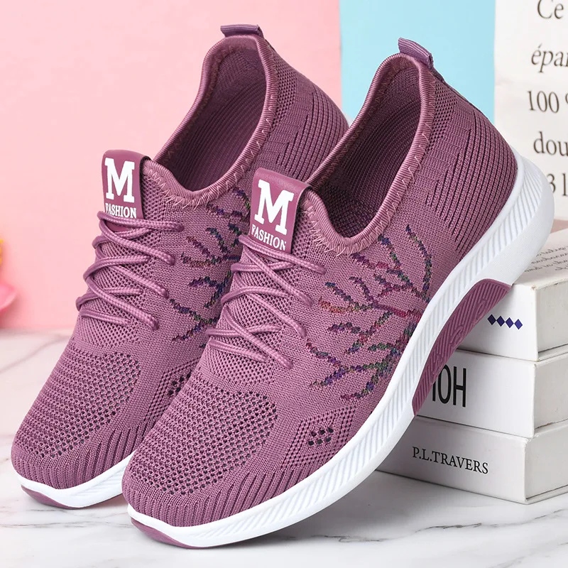 

Women's Shoes Spring/summer 2021 New Flying Woven Casual Sports Net Shoes Soft Sole Comfortable Casual Shoes Women's Shoes