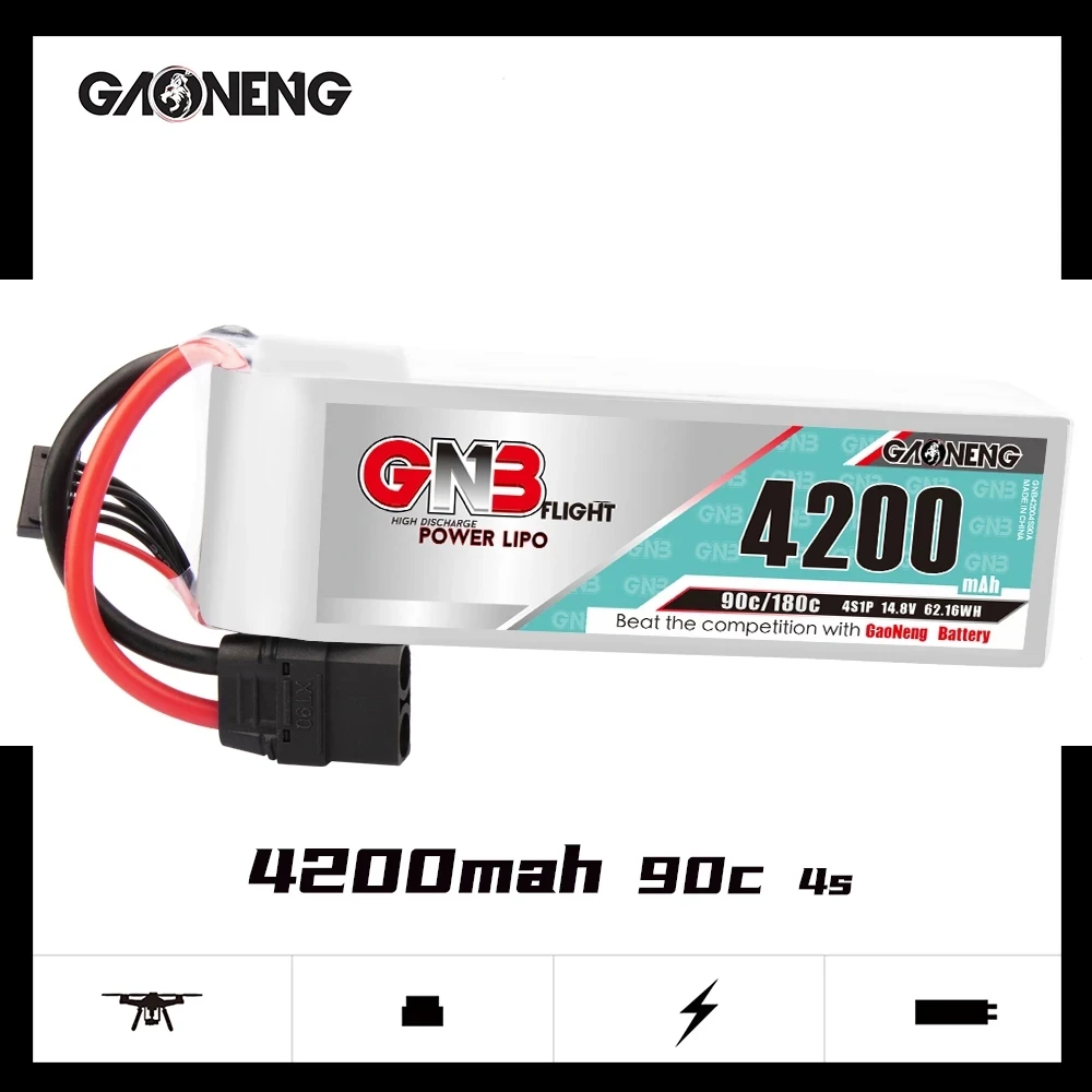 Gaoneng GNB 4200 мА/ч 4S 14 8 V 90C/180C Lipo Батарея XT60 XT90 с t образной вилкой для Бла (беспилотный