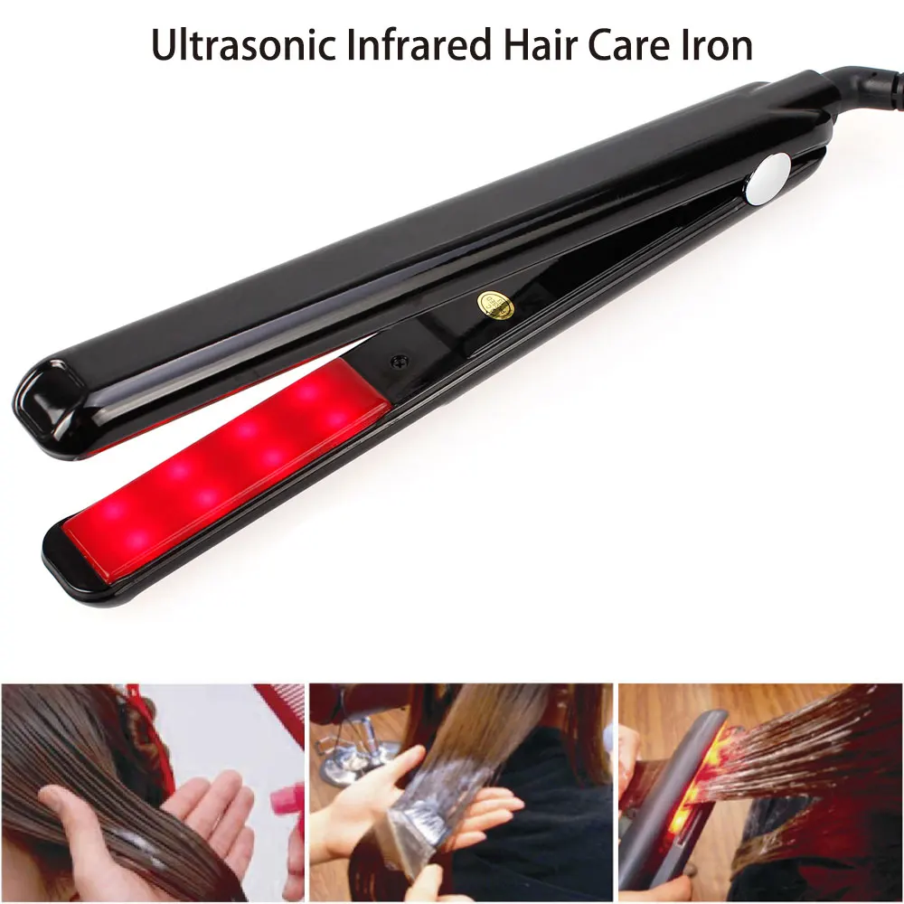 Ultrasonic Infrared Hair conditioner Recovers Damaged Tool LCD Display Hair Treatment Straightener Electric Splint